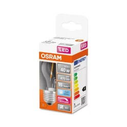 OSRAM Dæmpbar Led-Pære > LED-dråbepære E27 Superstar 4,8W klar 4.000