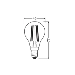 OSRAM Filament Pære > LED-filamentpære dråbe E14 1,2W filament 2700K 255lm