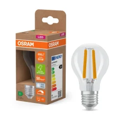Led Pærer ^ OSRAM LED-filamentpære E27 3,8W 4000K dæmpbar