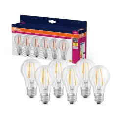 OSRAM Filament Pære > LED-filamentpære E27 7W 827 6-pak