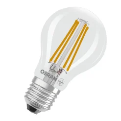 Led Pærer ^ OSRAM LED glødepære Filament E27 3,8W 827 energiklasse A 3-pak