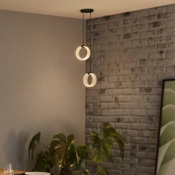 Pendellamper ^ OSRAM LED-hængelampe Decor Circle, 2 lyskilder, CCT, sort