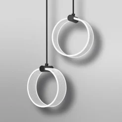Pendellamper ^ OSRAM LED-hængelampe Decor Circle, 2 lyskilder, CCT, sort
