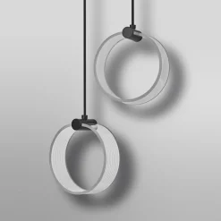Pendellamper ^ OSRAM LED-hængelampe Decor Circle, 2 lyskilder, CCT, sort