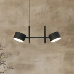 OSRAM Pendellamper|Pendellamper > LED-hængelampe Decor Kyoto, 2 lyskilder, sort, dæmpbar