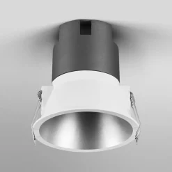 Indbygningsspots ^ OSRAM LED-indbygningsspot TWIST, hvid/sølv, 830 Ø 9,3 cm metal