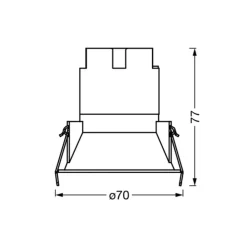OSRAM Indbygningsspots > LED-indbygningsspot TWIST, hvid/sølv, 840, Ø 7 cm, metal