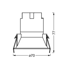 OSRAM Indbygningsspots > LED-indbygningsspot TWIST, hvid/hvid, 830, Ø 7 cm, metal