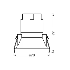 OSRAM Indbygningsspots > LED-indbygningsspot TWIST, hvid/hvid, 840, Ø 7 cm, metal