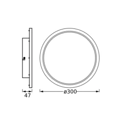 OSRAM Loftlamper > LED-loftlampe BATHROOM, krom, Ø 30 cm, IP44, CCT