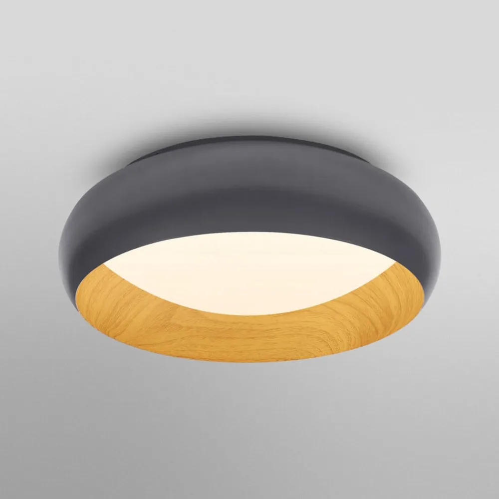 Loftlamper|Loftlamper ^ OSRAM LED-loftlampe ORBIS LIVIA, Ø 30 cm, grå, metal, dæmpbar