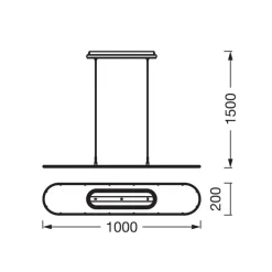 OSRAM Arbejdsrum/Kontor > LED-pendellampe Office line Panel Ellipse hvid 940 dæmpbar