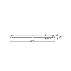 OSRAM Lysstofrør > LED-plantepære T8 6,6W rør Fluora 2,500K 60cm