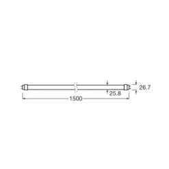 OSRAM Lysstofrør > LED-plantepære T8 18,3W rør Fluora 2,500K 150cm