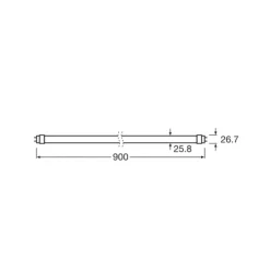 Lysstofrør ^ OSRAM LED-plantepære T8 10W rør Fluora 2,500K 90cm