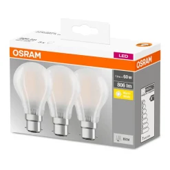 OSRAM Led Pærer > LED-pære B22d Classic 827 6,5W 3'er sæt