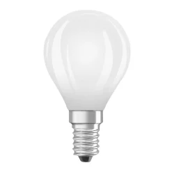 Led Pærer ^ OSRAM LED-pære dråbe E14 1,2W mat 2700K 255lm
