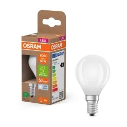 OSRAM Led Pærer > LED-pære dråbe mat E14 3,8W 4000K 806lm