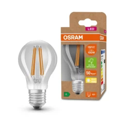 Filament Pære|Led Pærer ^ OSRAM LED-pære E27 A60 7,2 W 1.521lm 3.000 K klar