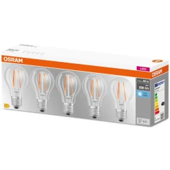 OSRAM Filament Pære|Led Pærer > LED-pære E27 Base CL A 7 W 4.000 K klar, 5