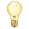 Filament Pære ^ OSRAM LED-pære E27 2,5W 1906 Classic A 2.400K guld