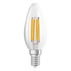 Dæmpbar Led-Pære ^ OSRAM LED-pære E14 4W GLOWdim klar