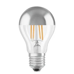 OSRAM Led Pærer > LED-pære E27 6,5W Mirror sølv 2.700K