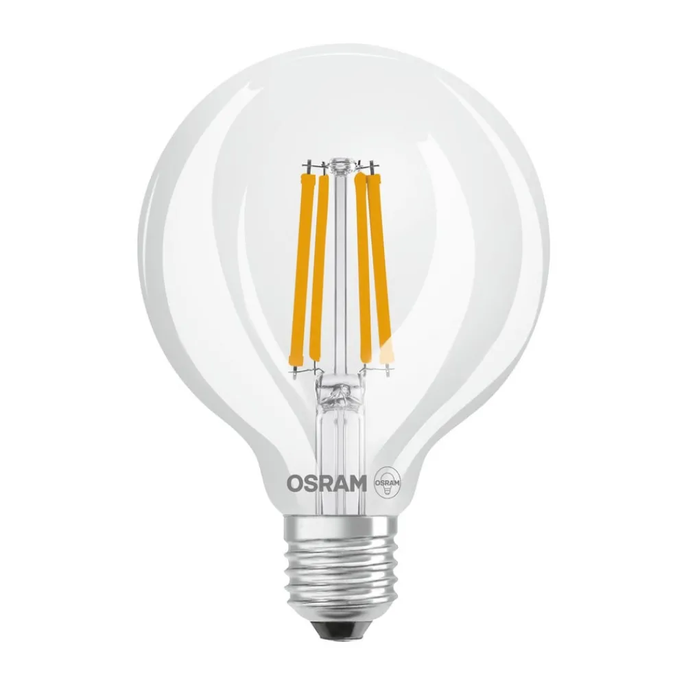 Filament Pære ^ OSRAM LED-pære Globe G95 E27 3,8W Filament 2,700K
