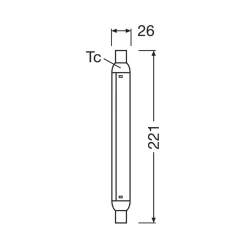 OSRAM Led Pærer > LED-pærerør S15, S19, 22,1 cm, 4 W, 2.700 K
