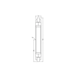 Led Pærer ^ OSRAM LED-pære stang R7s 117,6 mm 8W 827 Slim Line