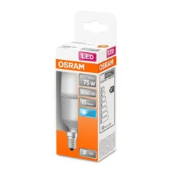 OSRAM Led Pærer > LED-pære Star Stick, E14, 9 W, mat, 4.000 K