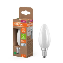 OSRAM Led Pærer > LED-pære stearinlys mat E14 2,2W 4000K 470lm