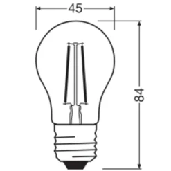 OSRAM Filament Pære > LED-pære Tropfen P45, E27 1 W glødetråd 2.700 K