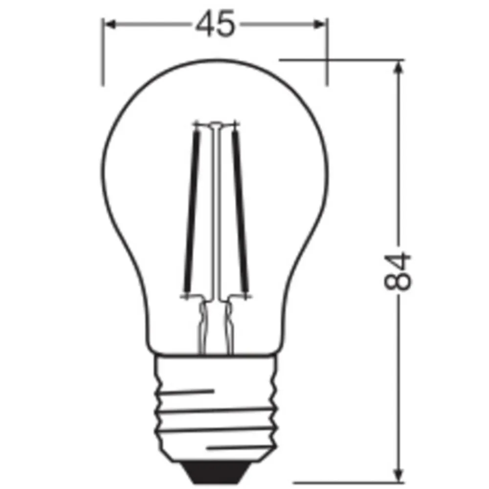 OSRAM Filament Pære > LED-pære Tropfen P45, E27 1 W glødetråd 2.700 K