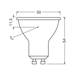 OSRAM Led Pærer > LED-reflektorpære GU10 6,9W 60° 840 klar
