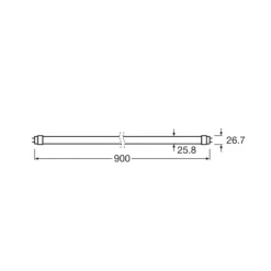 Lysstofrør ^ OSRAM LED-rørpære T8 10W Bio-Lumilux 965 90cm