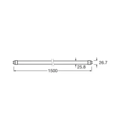 OSRAM Lysstofrør > LED-rørpære T8 17,6W energiklasse 840 150 cm