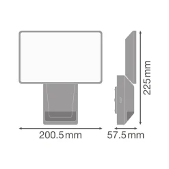 OSRAM Væglampe Med Sensor|Udendørs Spot > LED-sensor-udendørs spotlampe ENDURA PRO FLOOD, grå, 27 W
