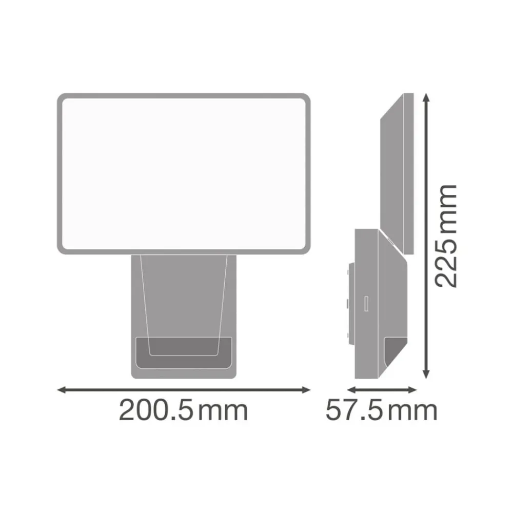 OSRAM Væglampe Med Sensor > LED-sensor-udendørs spotlampe ENDURA PRO FLOOD, hvid, 27 W