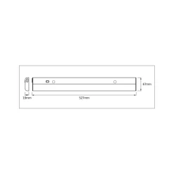 OSRAM Underskabsbelysning > LED-sensor-underskabslampe LINEAR FLAT, 4.000 K sølv