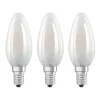 OSRAM Led Pærer > LED-stearinlys E14 Classic B 4,2W 2.700K mat 3 stk