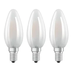 OSRAM Led Pærer > LED-stearinlys E14 Classic B 4,2W 2.700K mat 3 stk