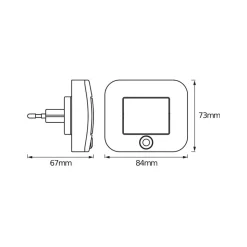 OSRAM Natlys > LED-stikkontakt-natlampe LUNETTA HALL PIR-sensor hvid