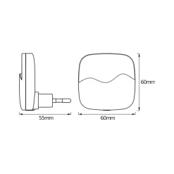 OSRAM Natlys > LED-stikkontakt-natlampe LUNETTA WAVE, hvid, sensor