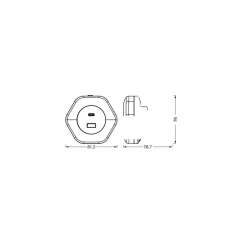OSRAM Natlys > LED-stikkontakt-natlampe LUNETTA HEXAGON, sensor, USB