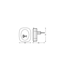 Natlys ^ OSRAM LED-stikkontakt-natlampe LUNETTA EDGE, sort Sensor