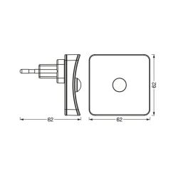 OSRAM Natlys > LED-stikkontaktnattelys LUNETTA SQUARE, sensor RGB