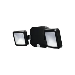 OSRAM Væglampe Med Sensor|Udendørs Spot > LED-udendørs vægspot DOUBLE, sort 2 lyskilder, batteri