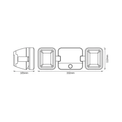 OSRAM Væglampe Med Sensor|Udendørs Spot > LED-udendørs vægspot DOUBLE, sort 2 lyskilder, batteri
