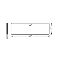 OSRAM Underskabsbelysning > LED-underskabsbelysning panel 30 x 10 cm sort CCT dæmpbar